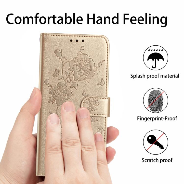 For OPPO Find X9 Rose Flower Embossing Pattern Leather Phone Case