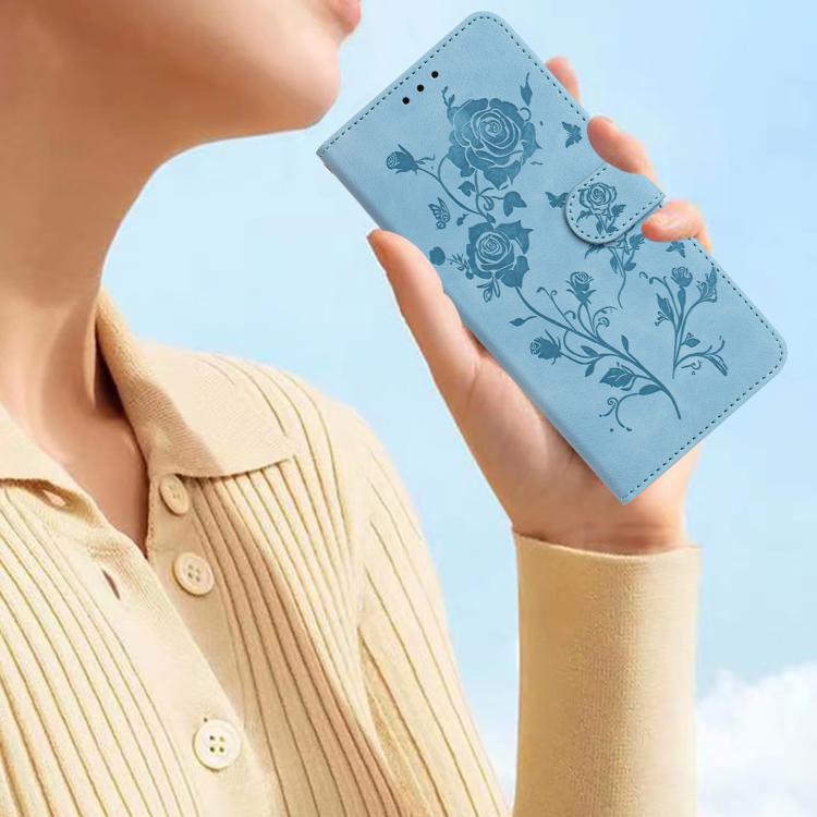 For OPPO Find X9 Rose Flower Embossing Pattern Leather Phone Case