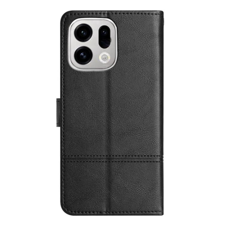 For OPPO Find X9 Cowhide Texture Stitching Leather Phone Case
