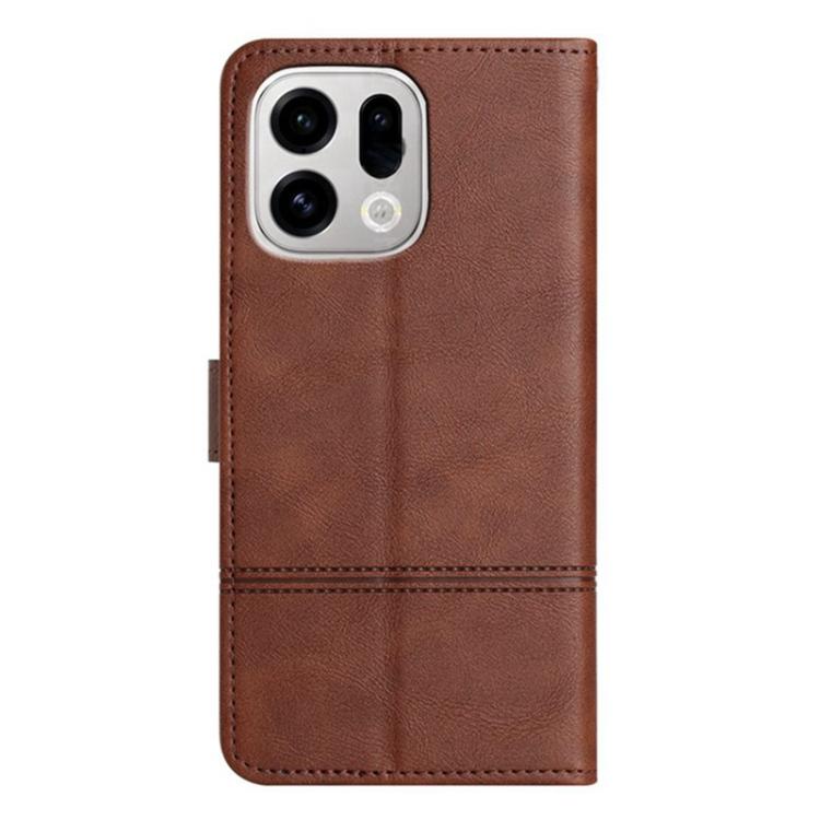 For OPPO Find X9 Pro Cowhide Texture Stitching Leather Phone Case