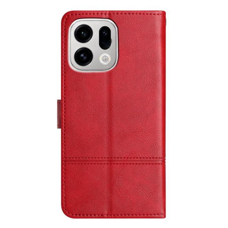For OPPO Find X9 Pro Cowhide Texture Stitching Leather Phone Case