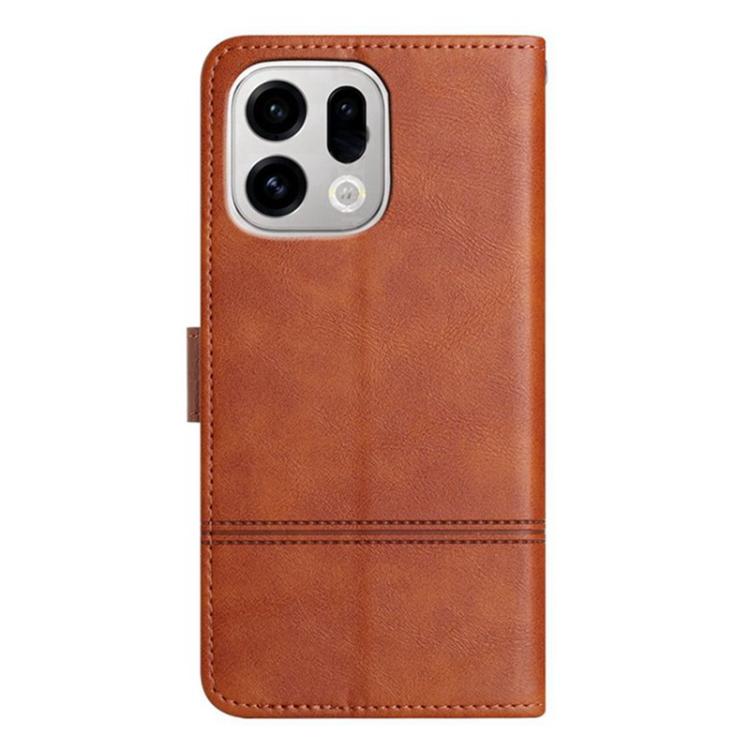 For OPPO Find X9 Pro Cowhide Texture Stitching Leather Phone Case