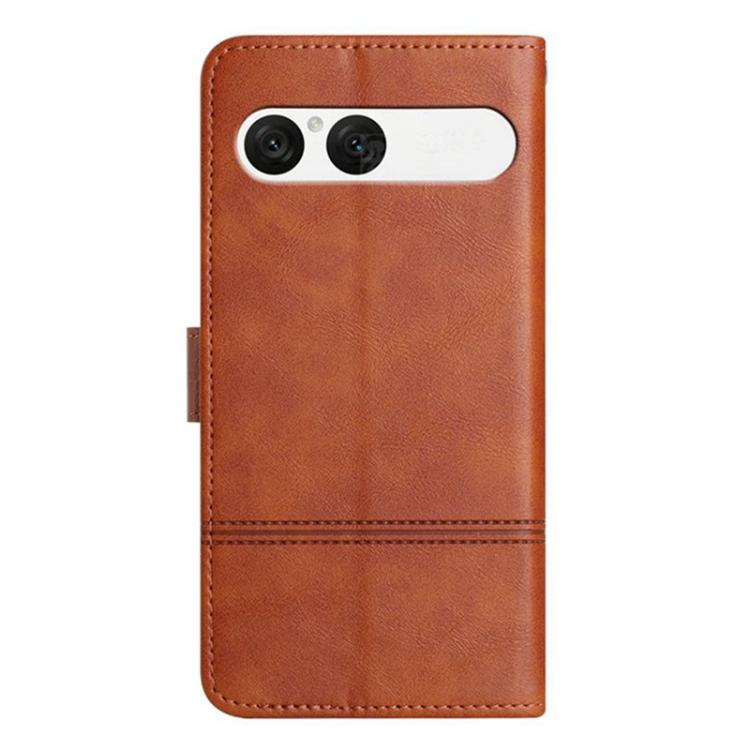 For Sony Xperia 10 VII Cowhide Texture Stitching Leather Phone Case
