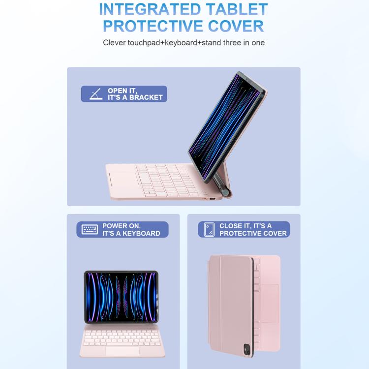 For iPad 2025 / 2022 Touch Pad Bluetooth Keyboard Leather Tablet Cover