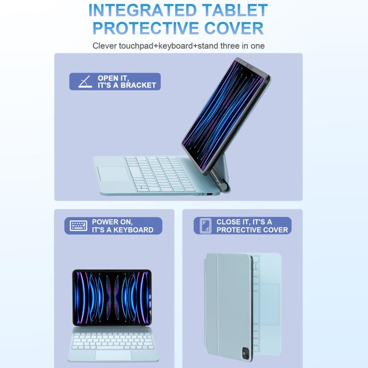 For iPad 2025 / 2022 Touch Pad Bluetooth Keyboard Leather Tablet Cover