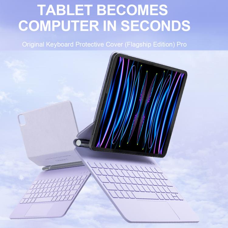 For iPad 2025 / 2022 Touch Pad Bluetooth Keyboard Leather Tablet Cover