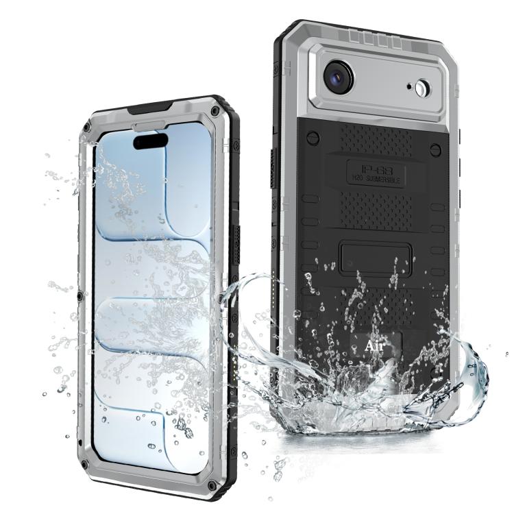 For iPhone Air Four-proof Metal Hybrid Silicone Phone Case