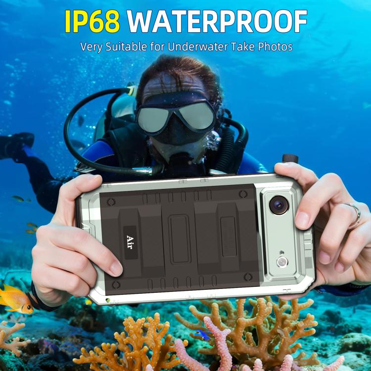 For iPhone Air Four-proof Metal Hybrid Silicone Phone Case