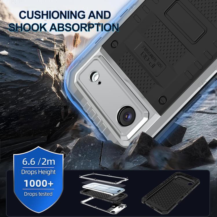For iPhone Air Four-proof Metal Hybrid Silicone Phone Case