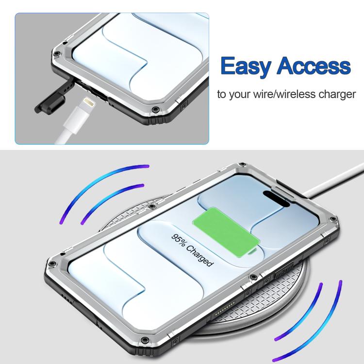 For iPhone Air Four-proof Metal Hybrid Silicone Phone Case