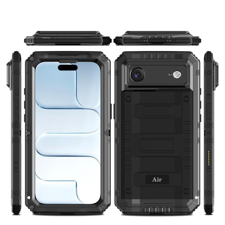 For iPhone Air Four-proof Metal Hybrid Silicone Phone Case