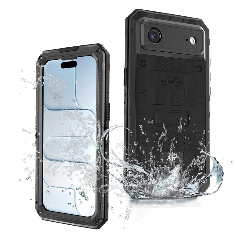 For iPhone Air Four-proof Metal Hybrid Silicone Phone Case