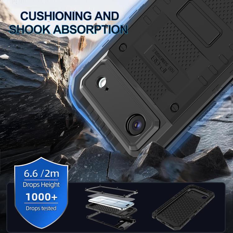 For iPhone Air Four-proof Metal Hybrid Silicone Phone Case