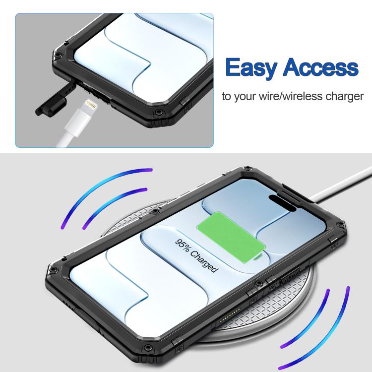 For iPhone Air Four-proof Metal Hybrid Silicone Phone Case