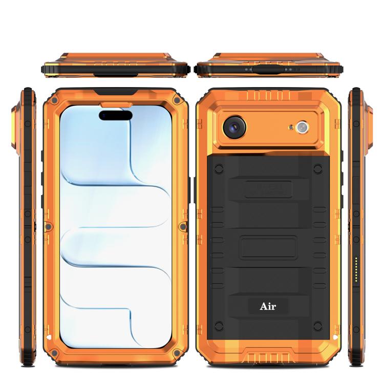 For iPhone Air Four-proof Metal Hybrid Silicone Phone Case