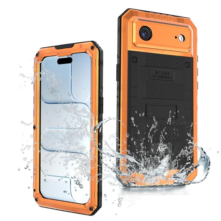 For iPhone Air Four-proof Metal Hybrid Silicone Phone Case