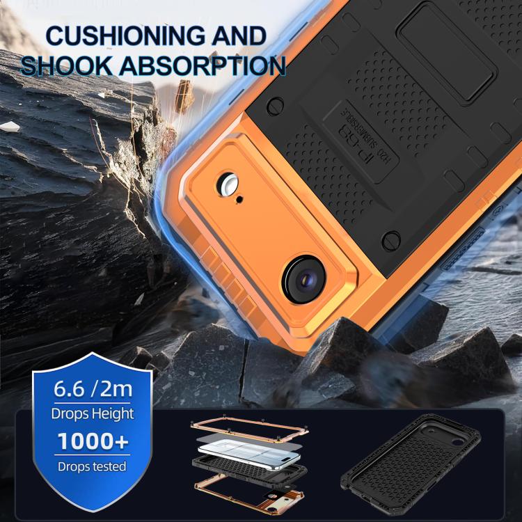 For iPhone Air Four-proof Metal Hybrid Silicone Phone Case