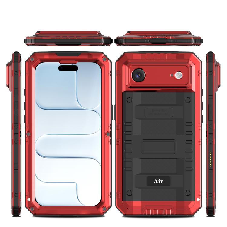 For iPhone Air Four-proof Metal Hybrid Silicone Phone Case