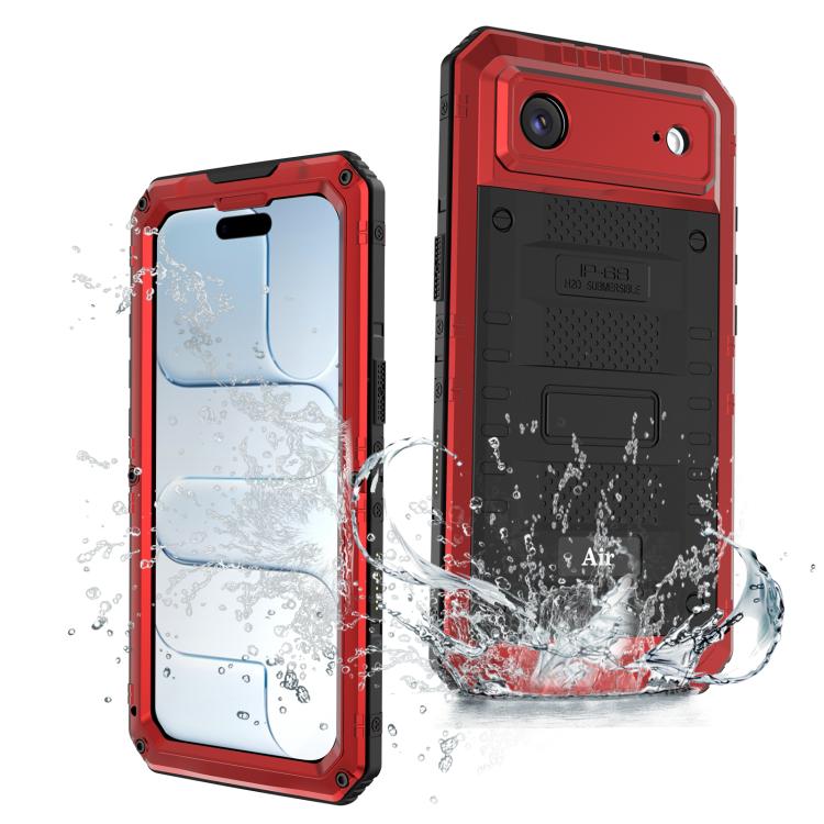 For iPhone Air Four-proof Metal Hybrid Silicone Phone Case