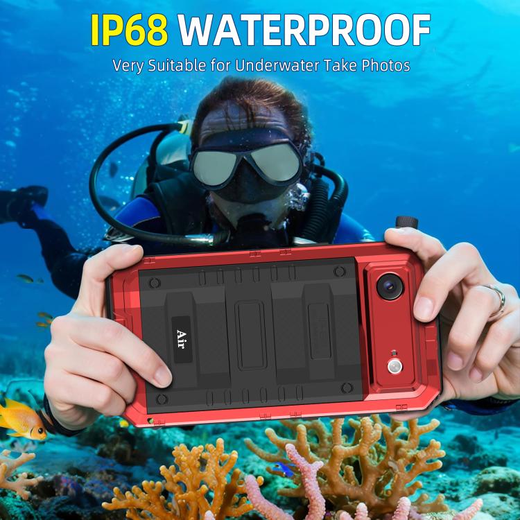 For iPhone Air Four-proof Metal Hybrid Silicone Phone Case