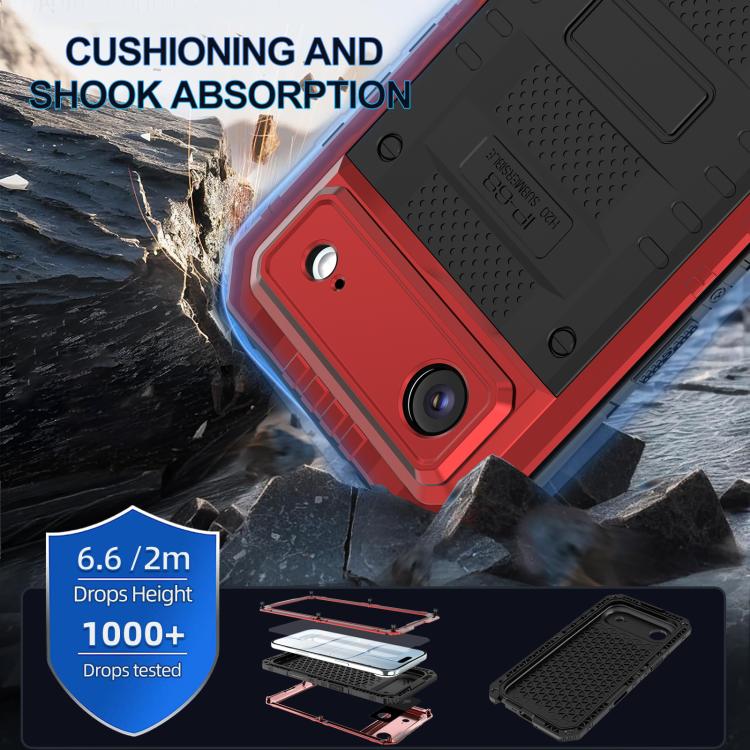 For iPhone Air Four-proof Metal Hybrid Silicone Phone Case