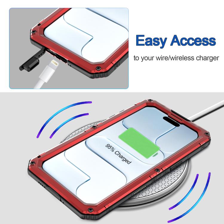 For iPhone Air Four-proof Metal Hybrid Silicone Phone Case