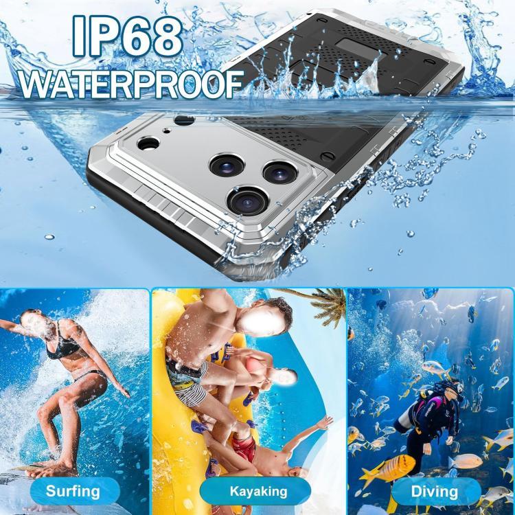 For iPhone 17 Pro Four-proof Metal Hybrid Silicone Phone Case