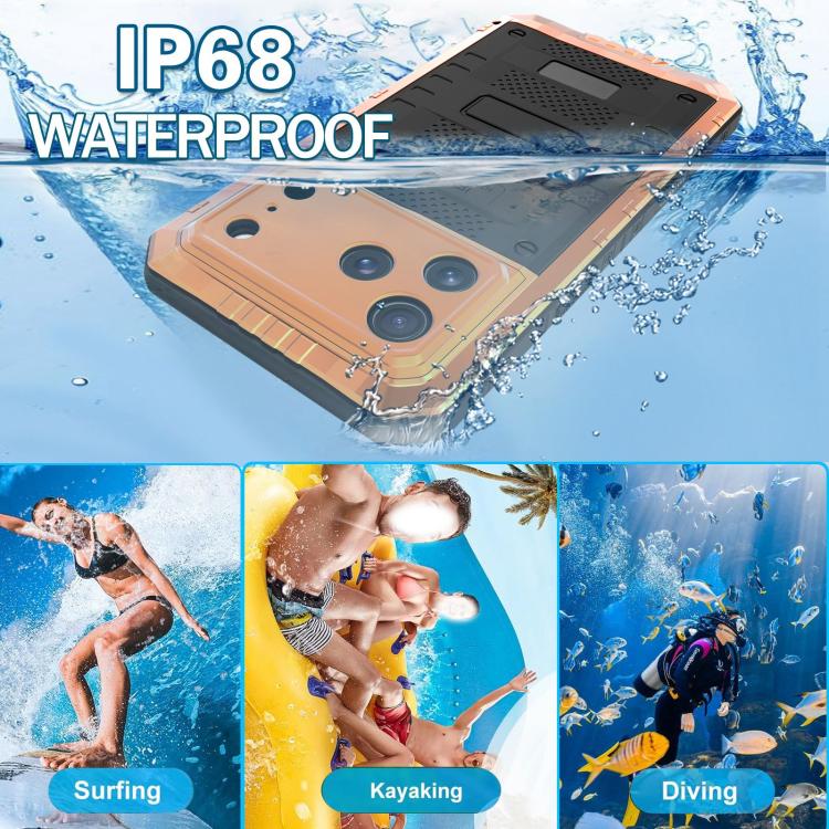 For iPhone 17 Pro Four-proof Metal Hybrid Silicone Phone Case