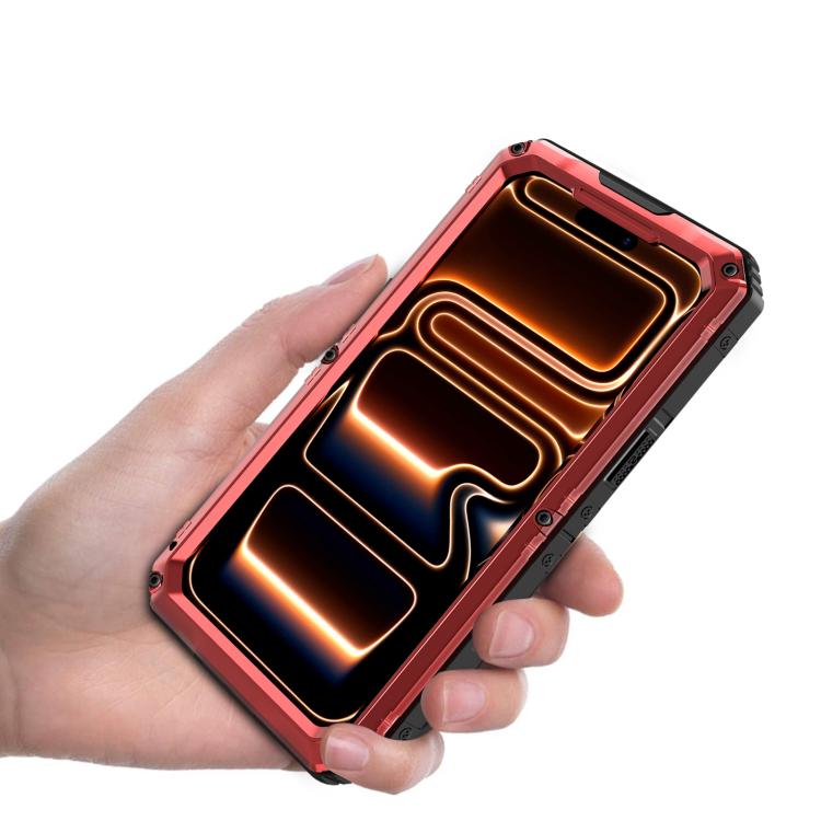 For iPhone 17 Pro Four-proof Metal Hybrid Silicone Phone Case