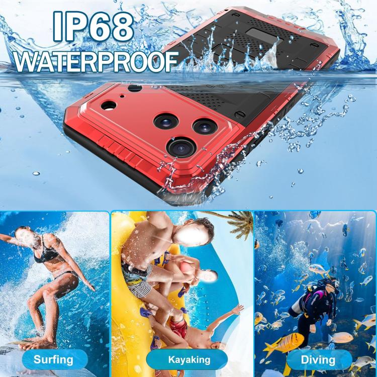 For iPhone 17 Pro Four-proof Metal Hybrid Silicone Phone Case