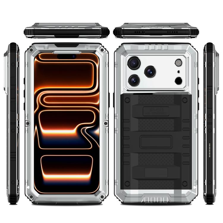 For iPhone 17 Pro Max Four-proof Metal Hybrid Silicone Phone Case
