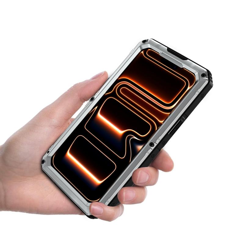 For iPhone 17 Pro Max Four-proof Metal Hybrid Silicone Phone Case