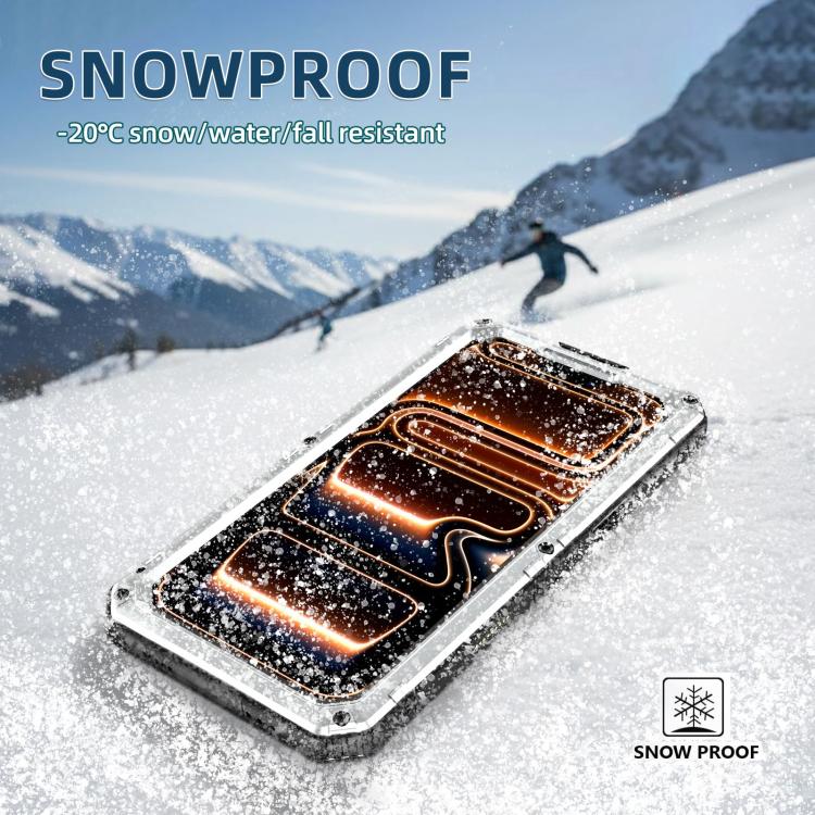For iPhone 17 Pro Max Four-proof Metal Hybrid Silicone Phone Case