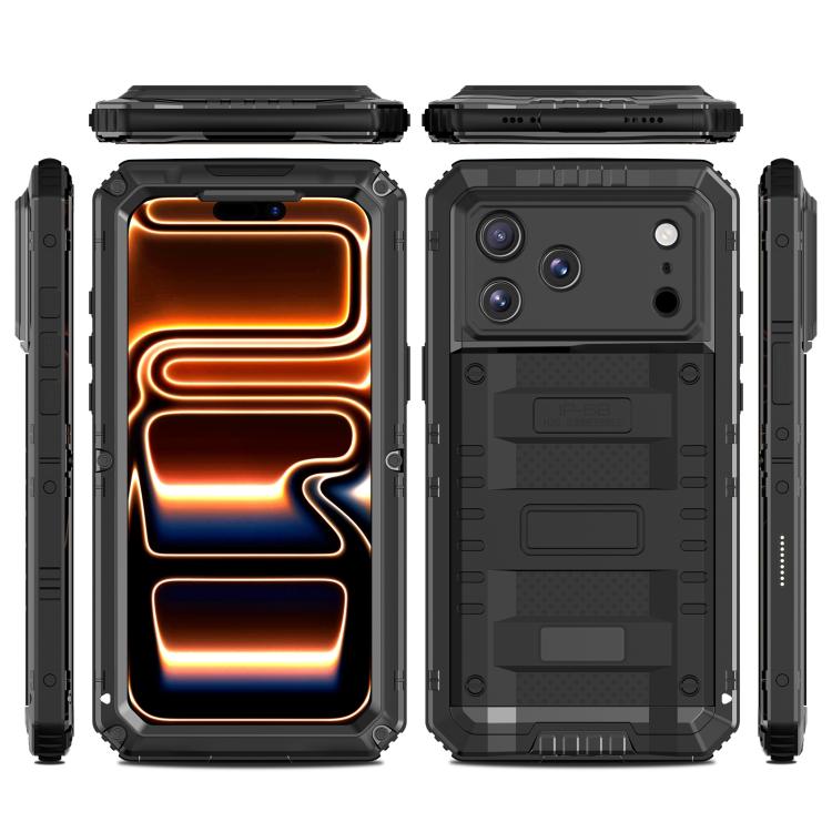 For iPhone 17 Pro Max Four-proof Metal Hybrid Silicone Phone Case