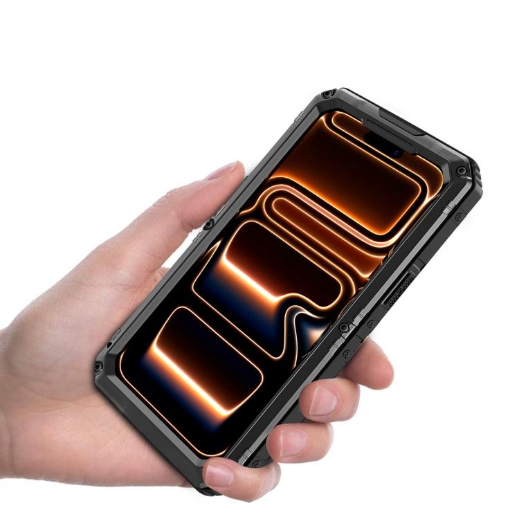 For iPhone 17 Pro Max Four-proof Metal Hybrid Silicone Phone Case