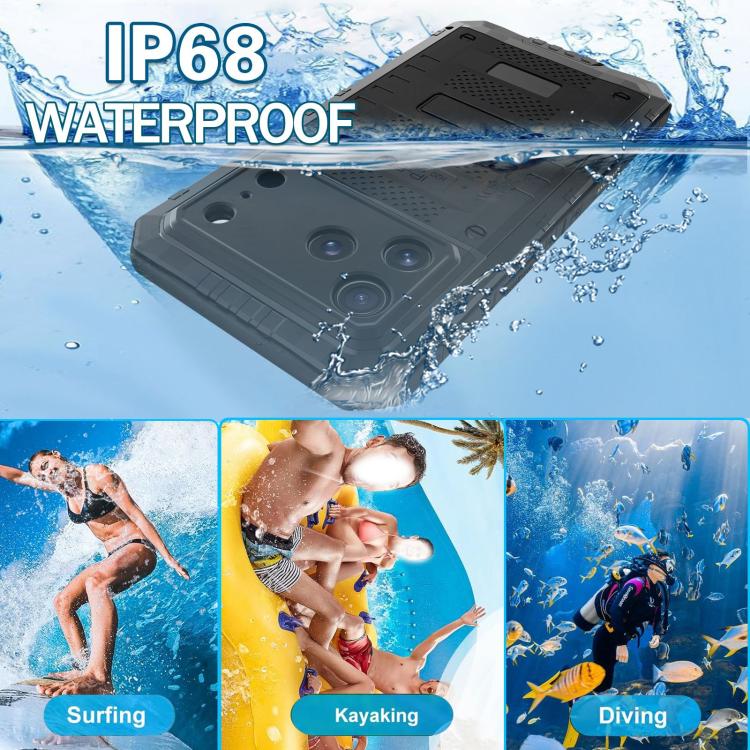 For iPhone 17 Pro Max Four-proof Metal Hybrid Silicone Phone Case