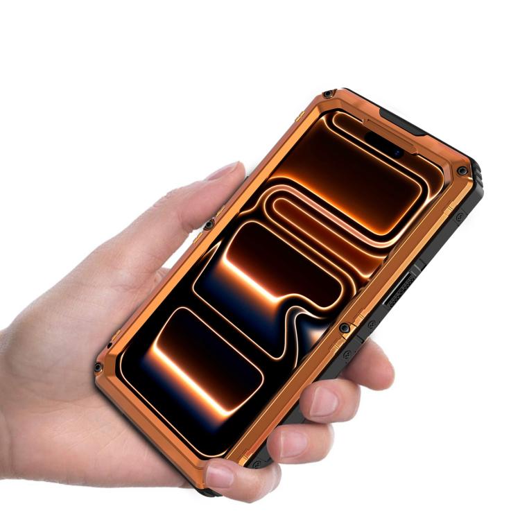 For iPhone 17 Pro Max Four-proof Metal Hybrid Silicone Phone Case