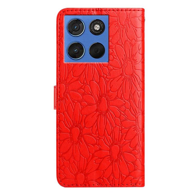 For Motorola Moto G57 5G Daisy Embossed Leather Phone Case