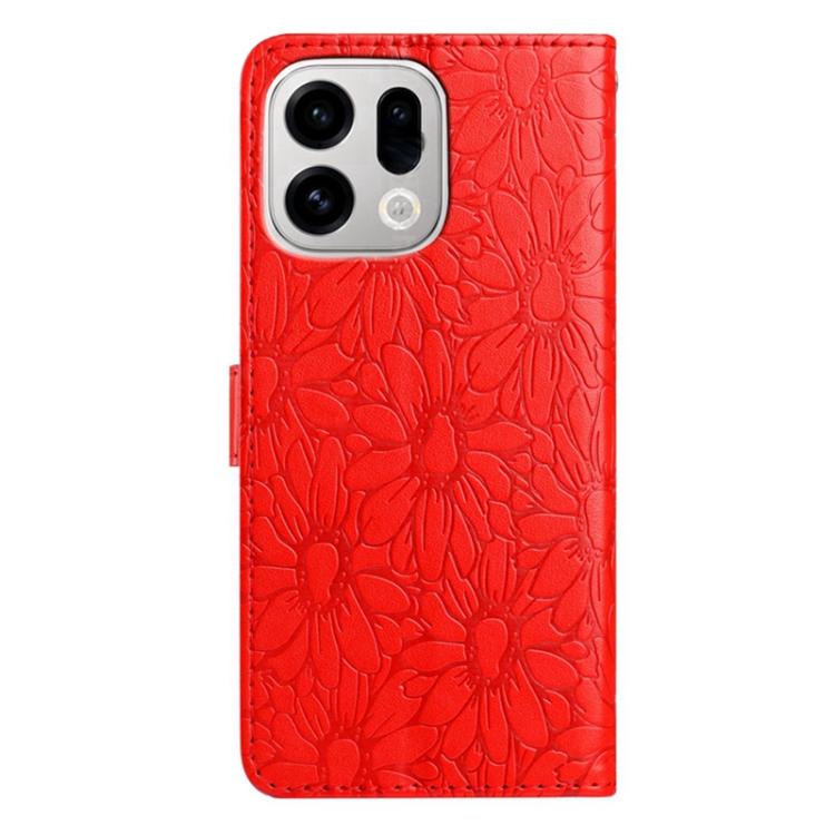 For OPPO Find X9 Daisy Embossed Leather Phone Case