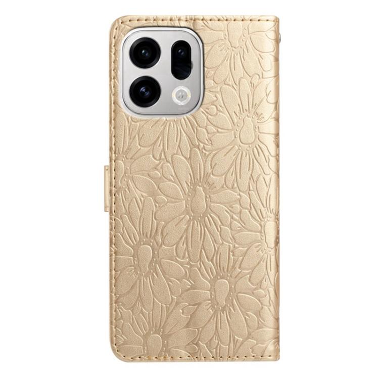 For OPPO Find X9 Daisy Embossed Leather Phone Case