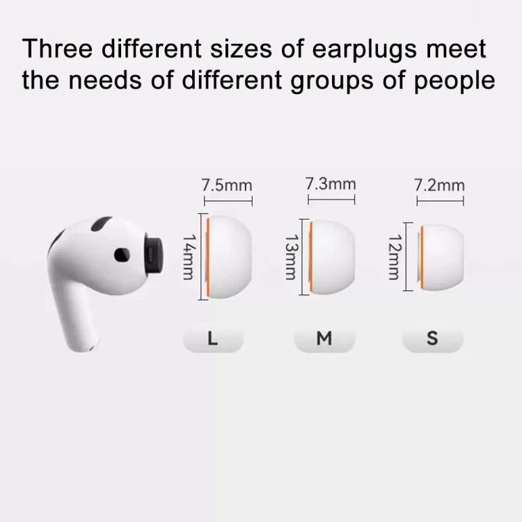 For AirPods Pro 3 XDcase 3 Pairs Replacement Silicone Sponge Ear Tips, S/M/L Size