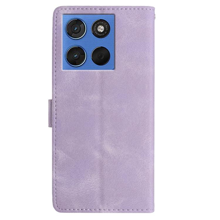 For Motorola Edge 70 5G Skin Feel Embossed Feather Leather Phone Case