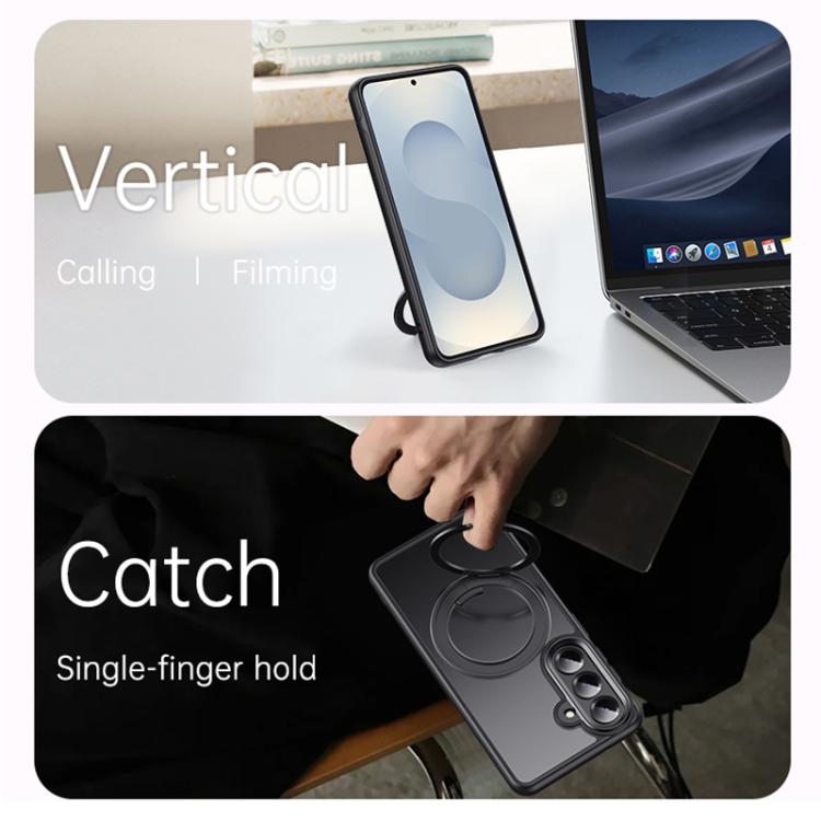For Samsung Galaxy S26+ 5G Gear-Style Stress Relief 360 Rotation Holder MagSafe Phone Case