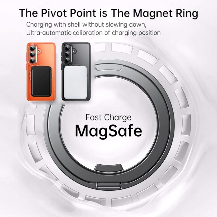 For Samsung Galaxy S26+ 5G Gear-Style Stress Relief 360 Rotation Holder MagSafe Phone Case