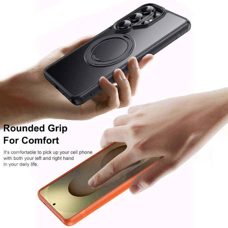 For Samsung Galaxy S26 Ultra 5G Gear-Style Stress Relief 360 Rotation Holder MagSafe Phone Case