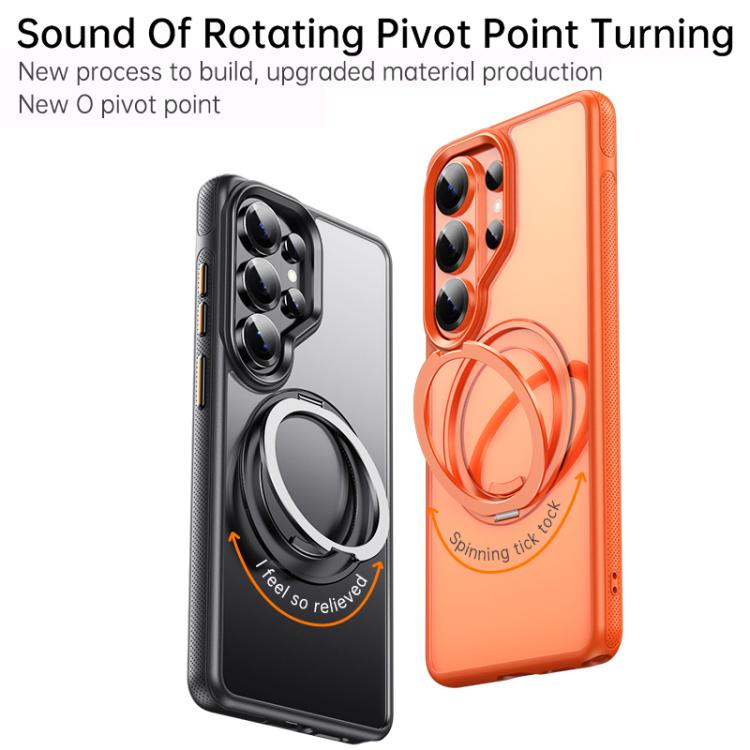 For Samsung Galaxy S26 Ultra 5G Gear-Style Stress Relief 360 Rotation Holder MagSafe Phone Case