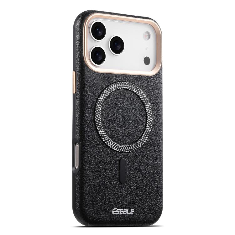 For iPhone 17 Pro ESEBLE L2 Litchi Texture Metal Lens Magnetic Phone Case