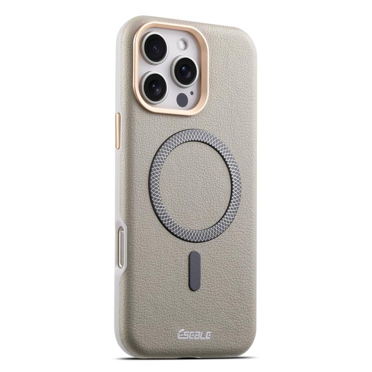 For iPhone 16 Pro Max ESEBLE L2 Litchi Texture Metal Lens Magnetic Phone Case