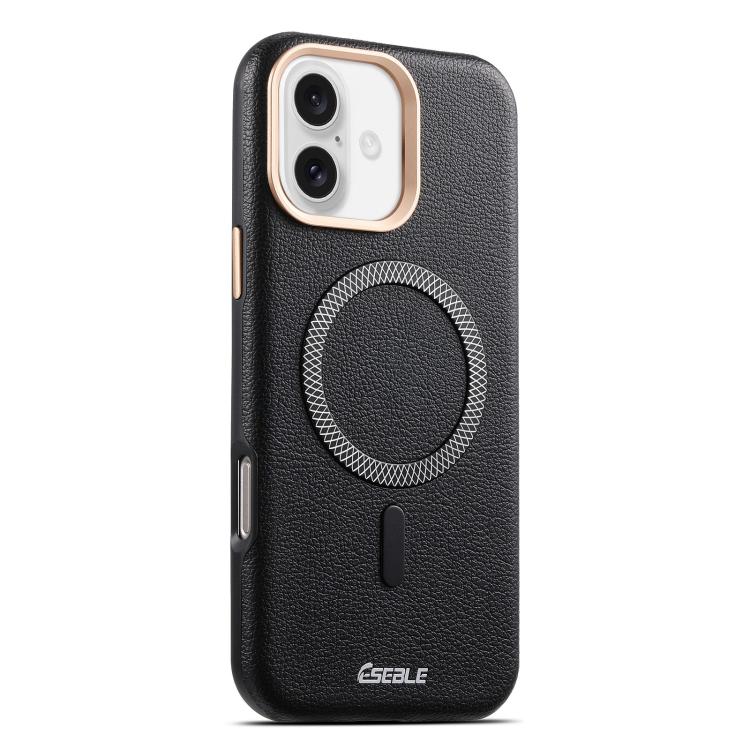 For iPhone 16 ESEBLE L2 Litchi Texture Metal Lens Magnetic Phone Case