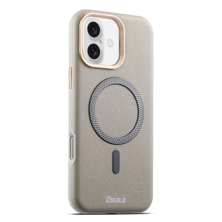 For iPhone 16 ESEBLE L2 Litchi Texture Metal Lens Magnetic Phone Case